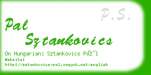 pal sztankovics business card